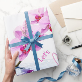 Wilde Orchideenblüten Geburtstag / Große Blume Geschenkpapier
