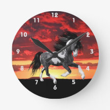 Wilde Paint Horse Wall Clock