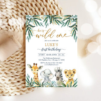 Wilde Party-Tiere Kinder-Geburtstagseinladung Einladung