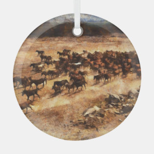 Wilde Pferde: Artistische TierMajestät. Ornament Aus Glas