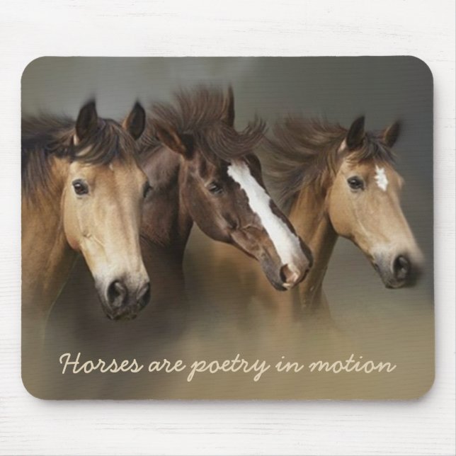 Wilde Pferde drei Mousepad (Vorne)