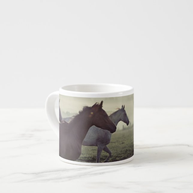 Wilde Pferde Espressotasse (Vorderseite Links)