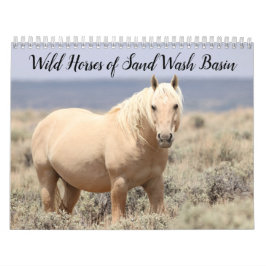 Wilde Pferde im Sandwaschbecken Kalender