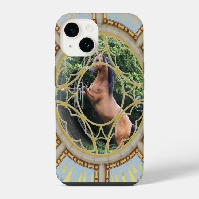 Wilde Pferde iPhone 14 Hülle (Rückseite)
