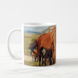 Wilde Pferde Livno Naturlandschaft Kaffeetasse