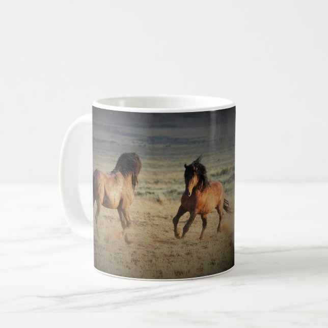 Wilde Pferde nehmen meinen Atem weg Kaffeetasse (Vorderseite Links)