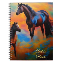 Wilde Pferde *personalize* Notizblock