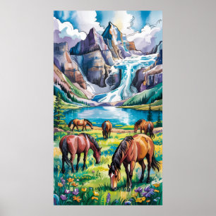 Wilde Pferde Poster