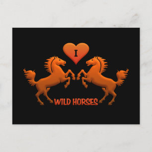 Wilde Pferde Postkarte