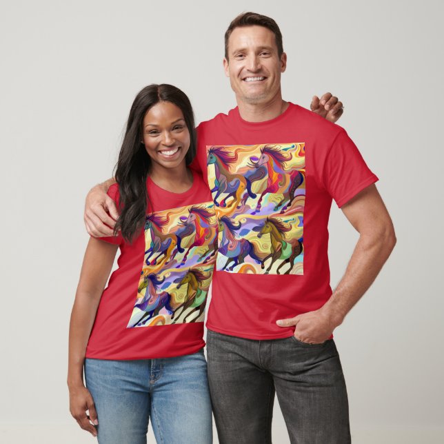 Wilde Pferde T-Shirt (Unisex)