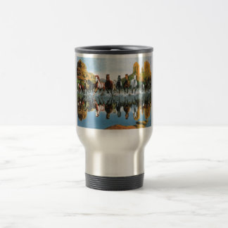 Wilde Pferdereise-Tasse Reisebecher