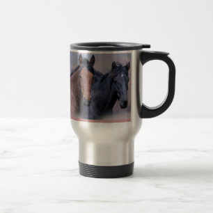 Wilde Pferdereise-Tasse Reisebecher