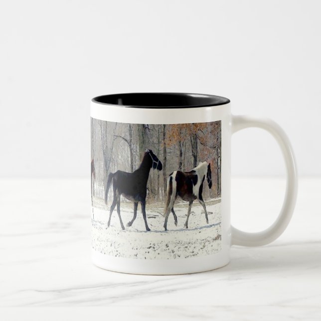 WILDE PFERDEschale Zweifarbige Tasse (Rechts)