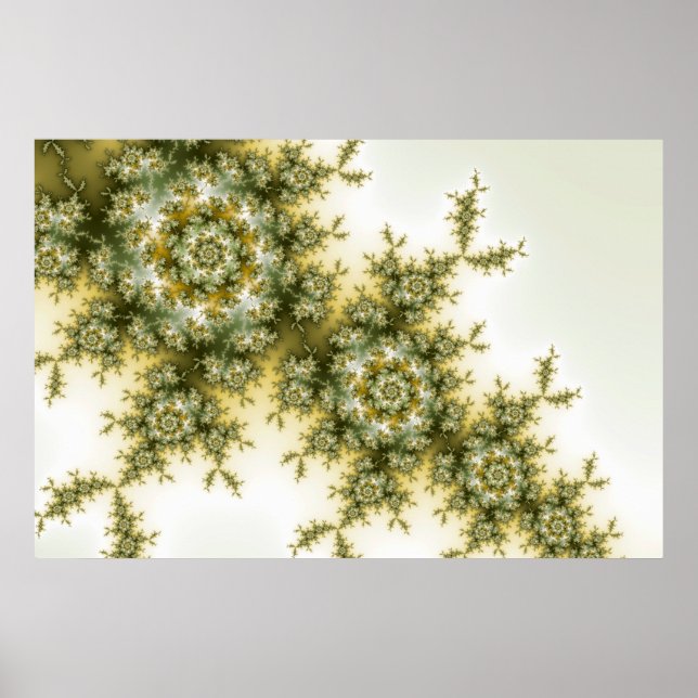 Wilde Pflanze - Mandelbrot Fraktal Art Poster (Vorne)