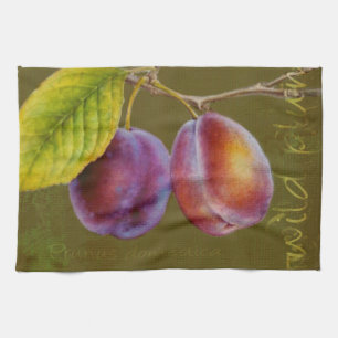 Wilde Pflaume - Prunus domestica, grünes Küchentuc Küchentuch