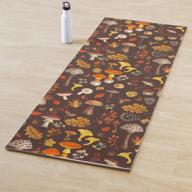 Wilde Pilze auf braun Yogamatte (Beispiel)