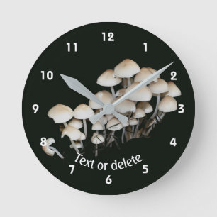 Wilde Pilze Wald Personalisiert Runde Wanduhr