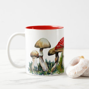 Wilde Pilze Zweifarbige Tasse