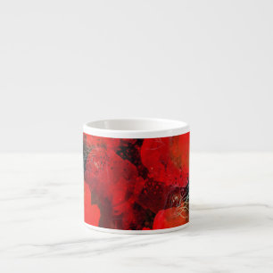 Wilde Poppies Digitales Aquarell Zeichnend Espressotasse
