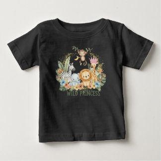 Wilde Prinzessin - Dschungeltiere Baby T-shirt