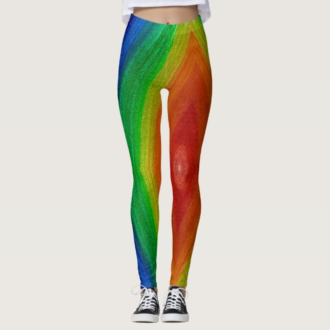 Wilde Prismen-Kunst Leggings (Vorderseite)