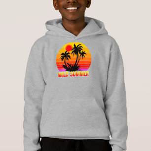 Wilde Retro-Sommer-Vibes mit Palmen-Design Hoodie