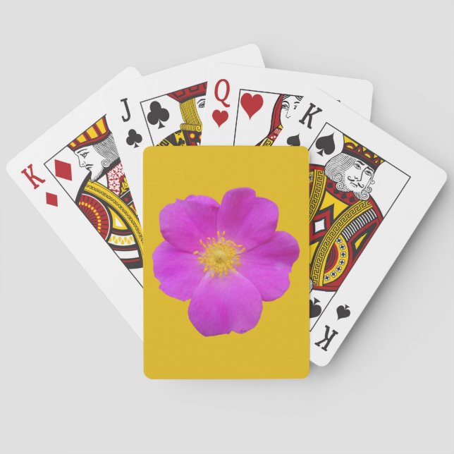 Wilde Rose 2 Spielkarten (Rückseite)