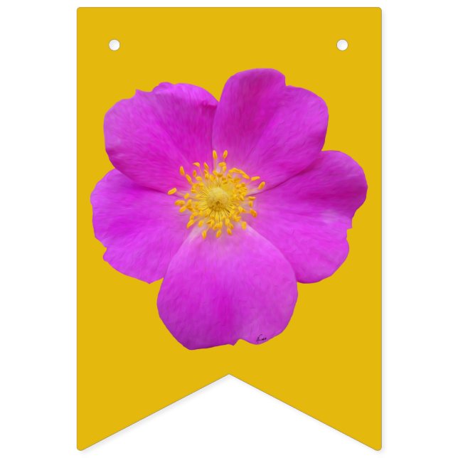 Wilde Rose 2 Wimpelkette (Erste Fahne)