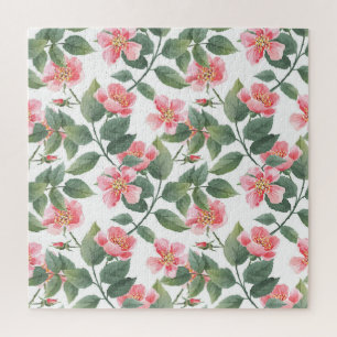 Wilde Rose Aquarellblume Nahtlos
