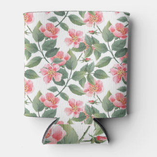 Wilde Rose Aquarellblume Nahtlos Dosenkühler