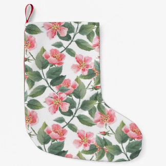 Wilde Rose Aquarellblume Nahtlos Kleiner Weihnachtsstrumpf