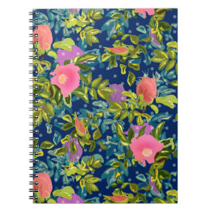 Wilde Rose, blauer Hintergrund, wilde Rose, Rose, Notizblock
