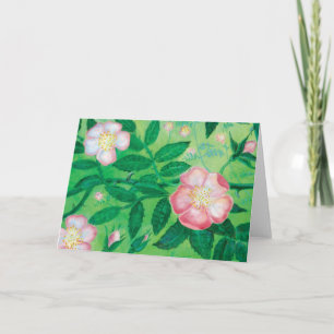 Wilde Rose Blume Geburtstag Karte