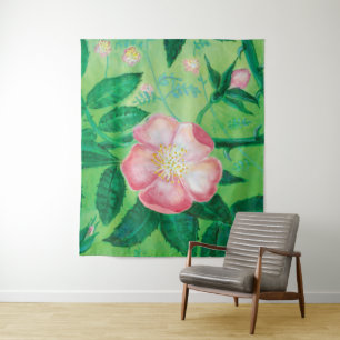 Wilde Rose Blume Wandteppich