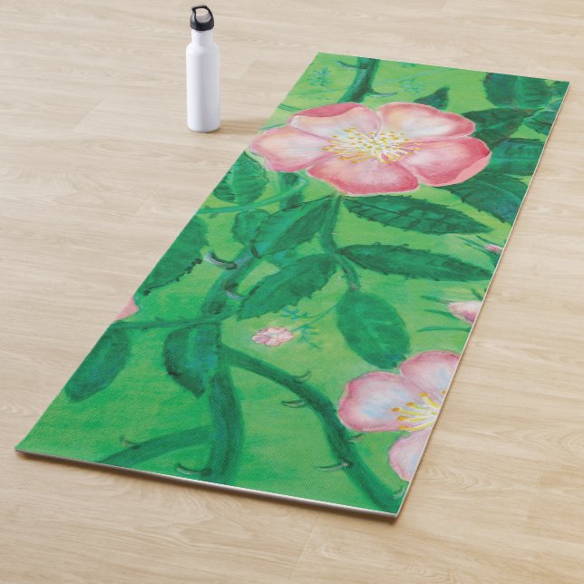 Wilde Rose Blume Yogamatte (Beispiel)