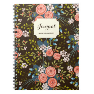 Wilde Rose Blumengarten Personalisiertes Notebook Notizblock
