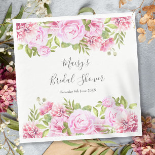 Wilde Rose Floral Brautparty Serviette