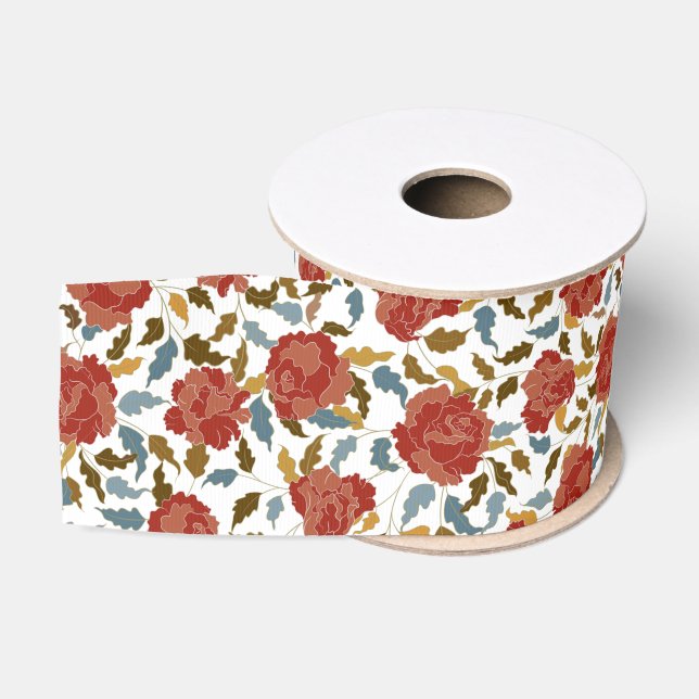 Wilde Rose Floral Petals Garden Affair Wedding Ripsband (Spule)