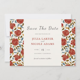 Wilde Rose Floral Petals Garden Affair Wedding Save The Date