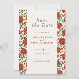 Wilde Rose Floral Petals Garden Affair Wedding Save The Date