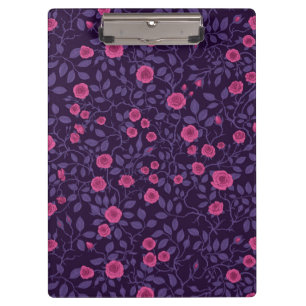 Wilde Rose in Rosa und lila Klemmbrett