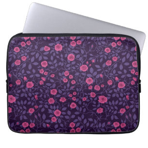 Wilde Rose in Rosa und lila Laptopschutzhülle