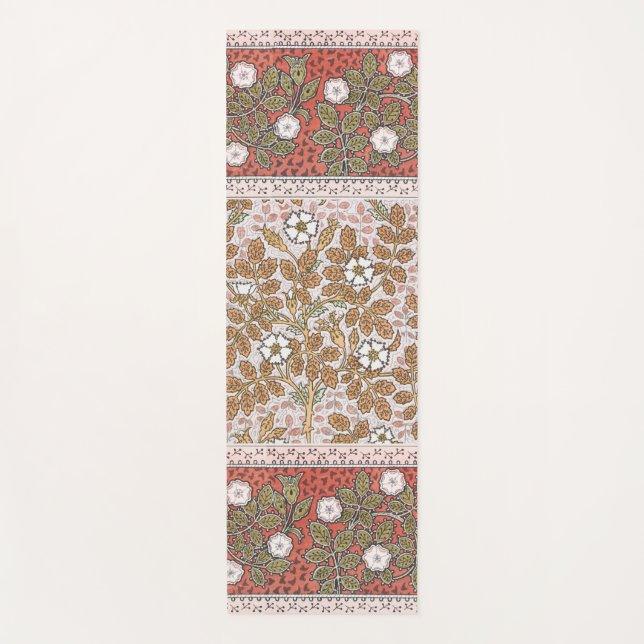 Wilde Rose Kunst Illustration Blume Vintag Yogamatte (Vorderseite)