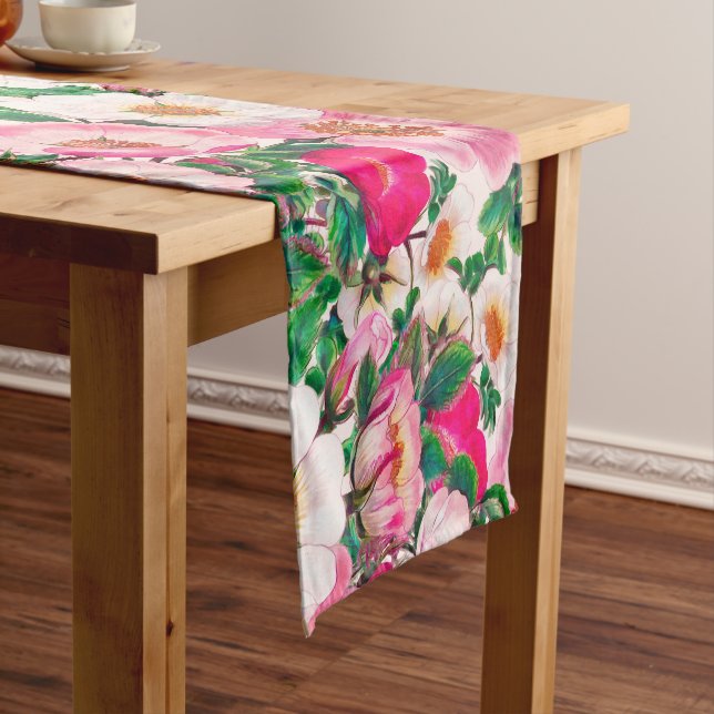 Wilde Rose Kurzer Tischläufer (Beispiel)