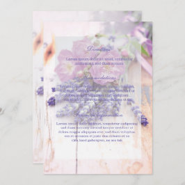 Wilde Rose & Lavender Sommer-Blume Hochzeit Einladung
