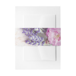 Wilde Rose & Lavender Sommer-Blume Hochzeit Einladungsbanderole