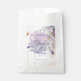 Wilde Rose & Lavender Sommer-Blume Hochzeit Geschenktütchen
