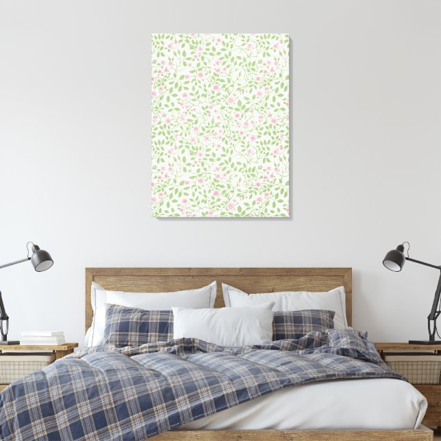 Wilde Rose Leinwanddruck (Insitu (Schlafzimmer))