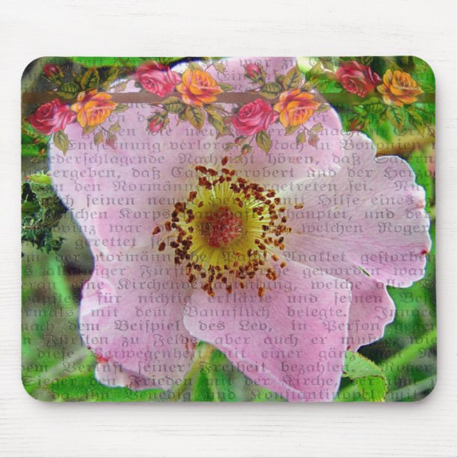 Wilde Rose Mousepad (Vorne)