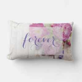 Wilde Rose und Lavendel Sommer Blume für immer Lendenkissen